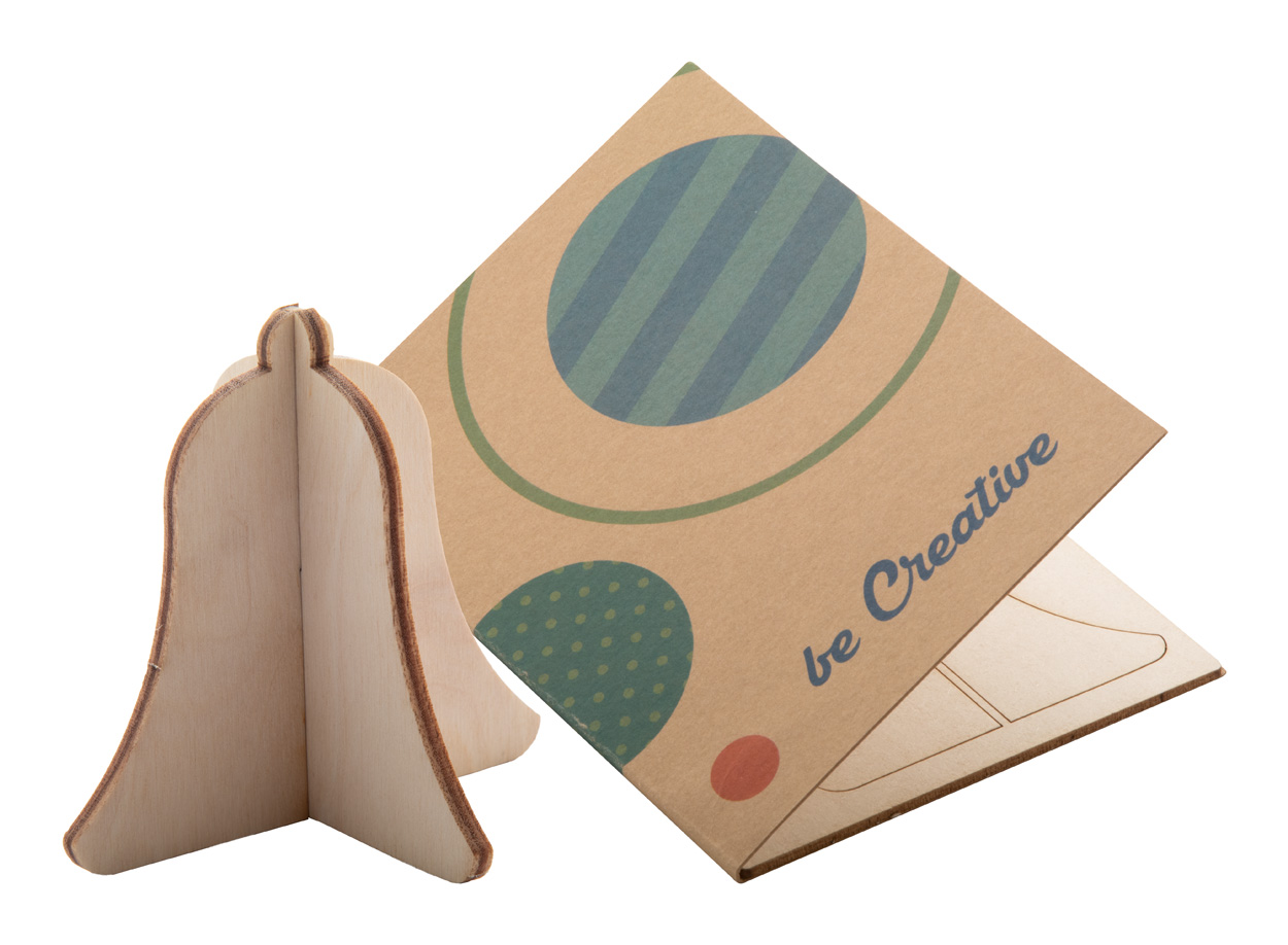 Creax Öko-Weihnachtskarte, Glocke - Beige