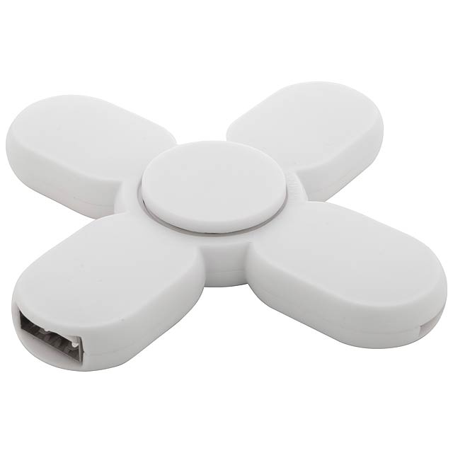 Kuler spinner USB hub - bílá