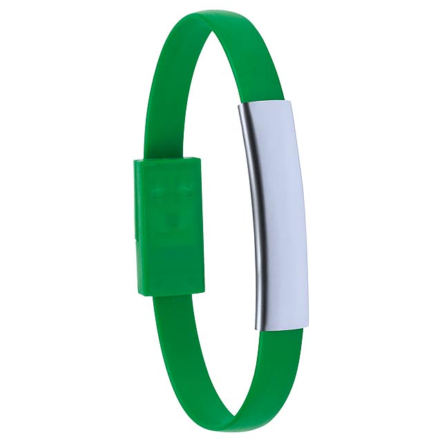 Ceyban náramek s USB nabíjecím kabelem - zelená