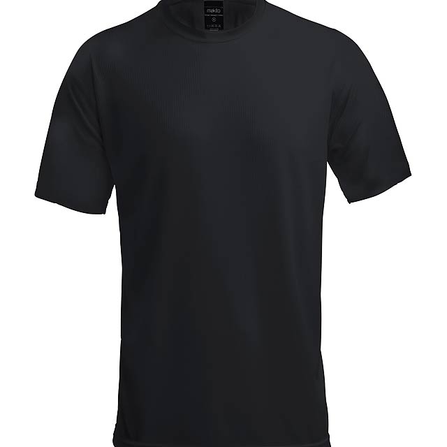 Sportovní prodyšné tričko, 100% polyester, 125 g/m².  - černá - foto