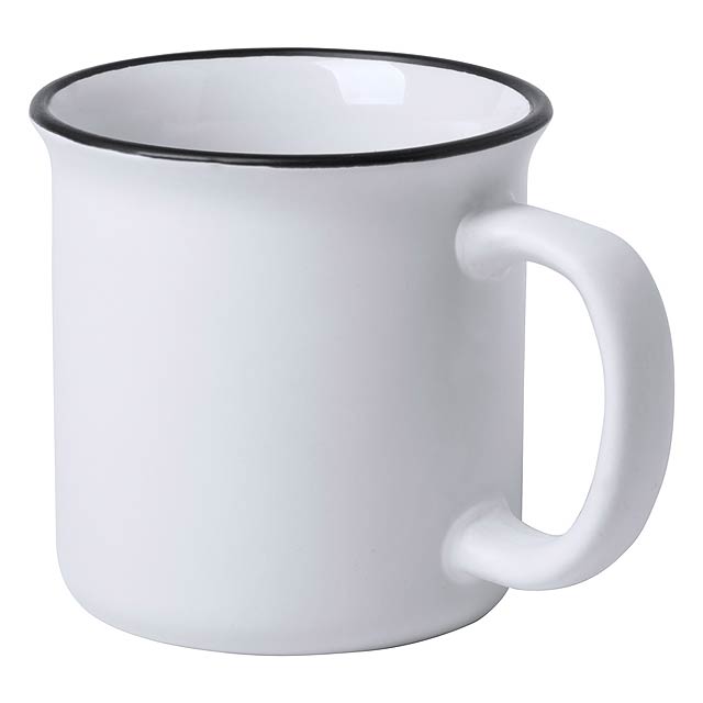 Bercom retro mug - white