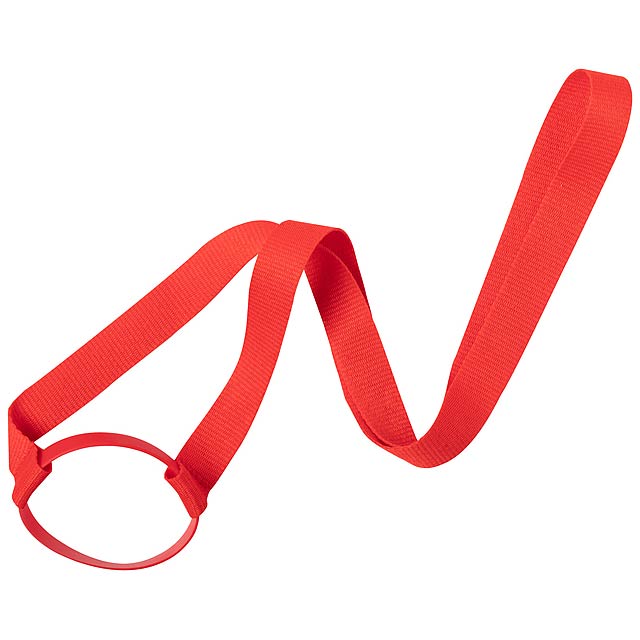Frinly lanyard with bottle holder - red