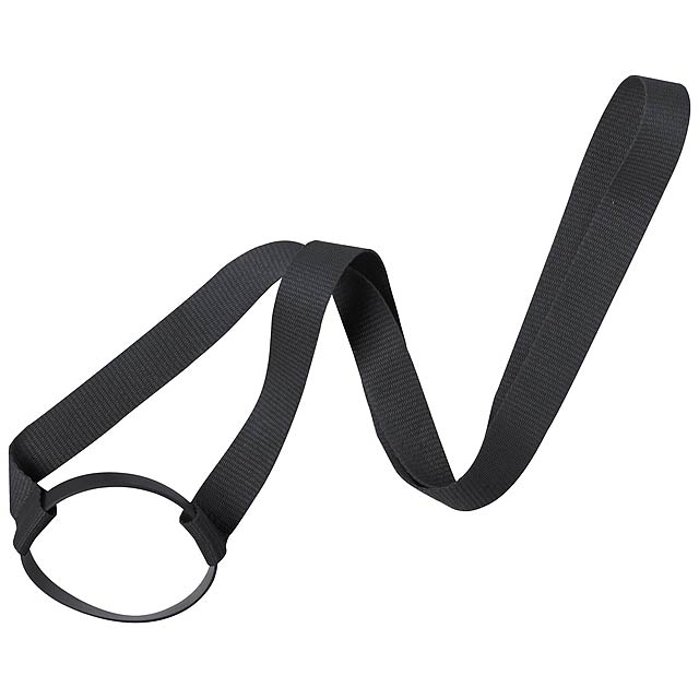 Frinly lanyard with bottle holder - black