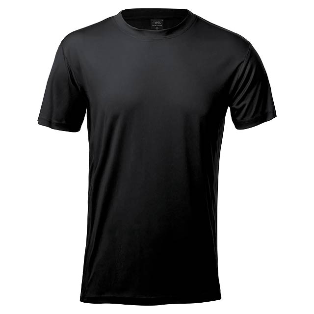 Sportovní prodyšné tričko, 100% polyester, 120 g/m².  - čierna - foto