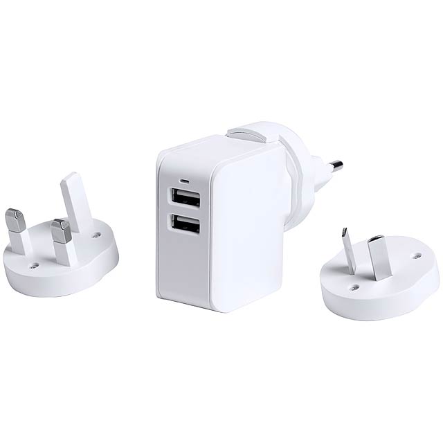 Dubab travel USB charger - white