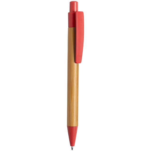 Sydor bambusové kuličkové pero - červená