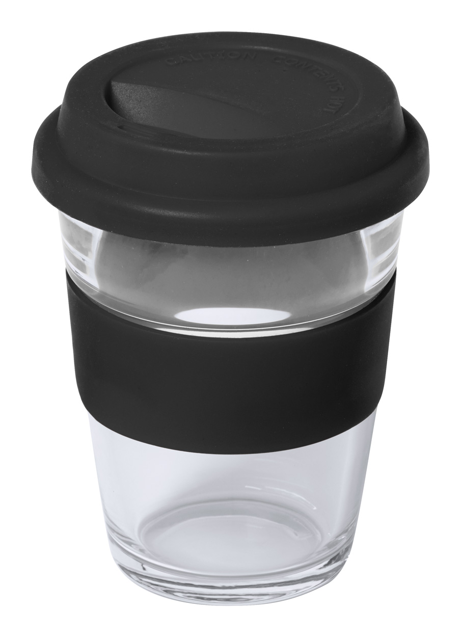 Durnox Glas-Reisebecher - schwarz