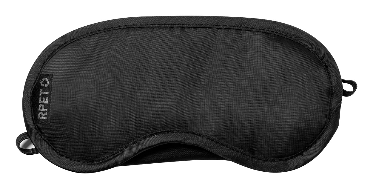 Buxtok RPET travel eye mask - schwarz