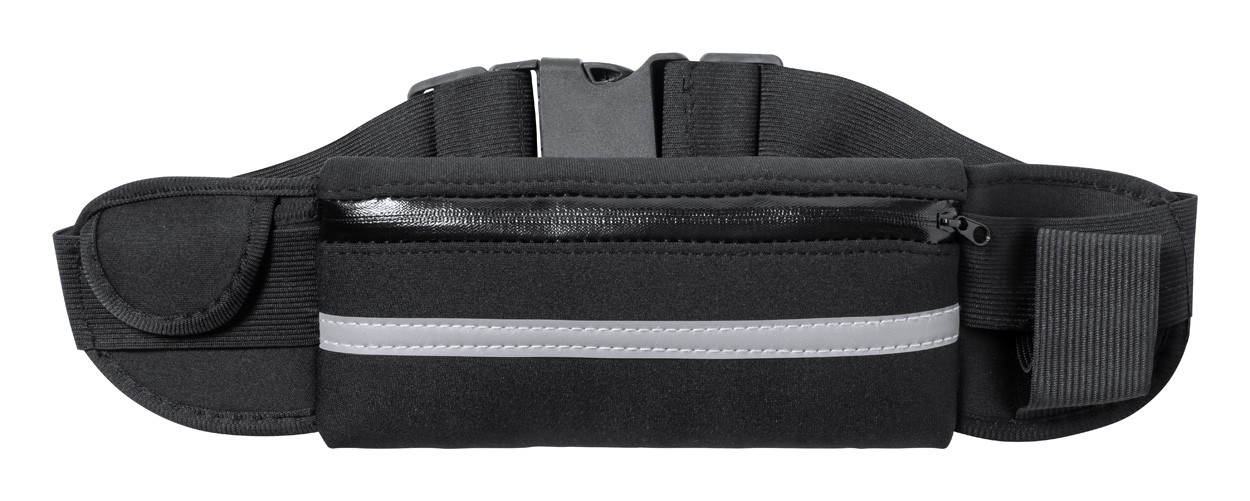 Basset reflective waist bag - schwarz