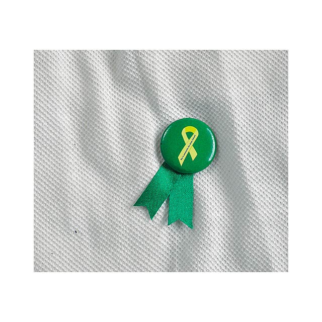 Solidario placka se špendlíkem - zelená