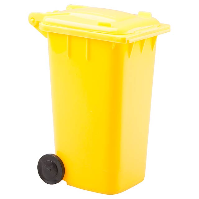 Dustbin stojan na psací potřeby - žlutá