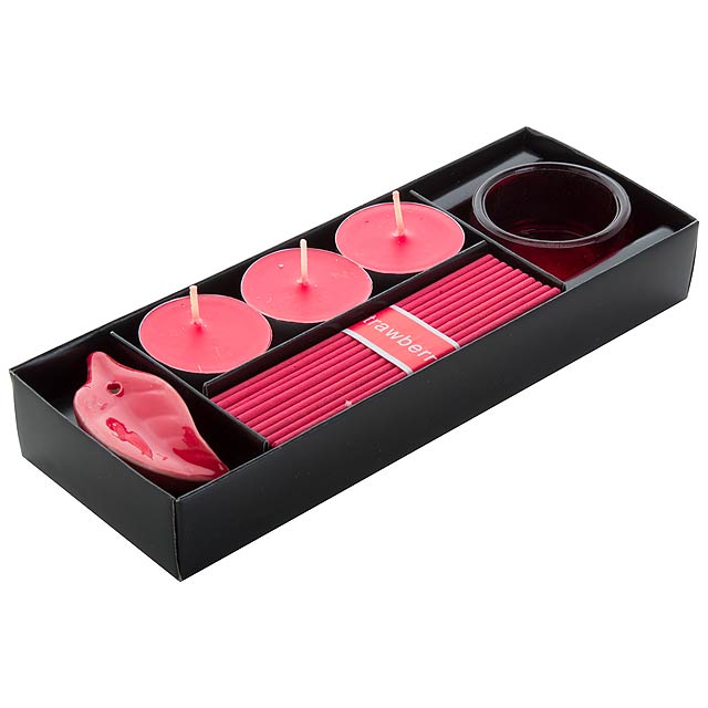 Incienso - incense set, strawberry - red
