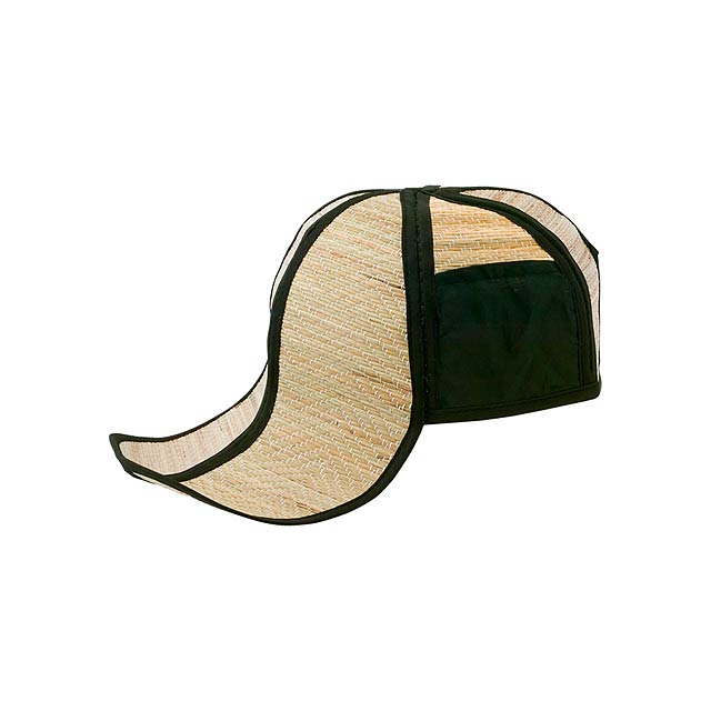 Hawaii slaměný klobouk - čierna