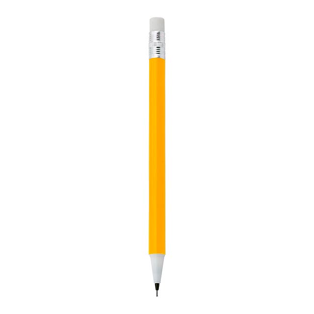 Castle tužka s gumou, 0,7 mm - žlutá