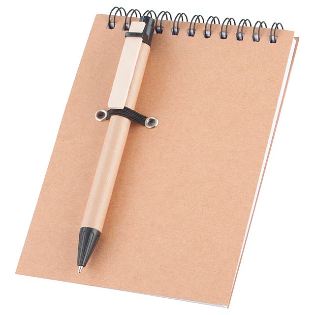 Notebook with pen - brown