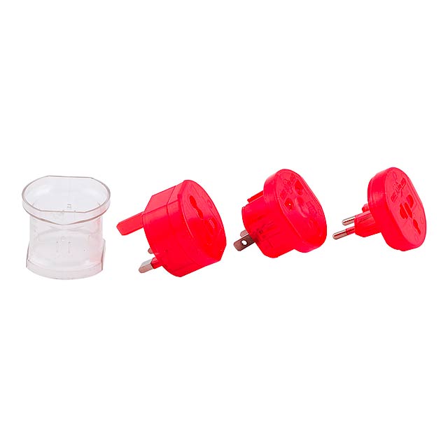 Travel adapter - red
