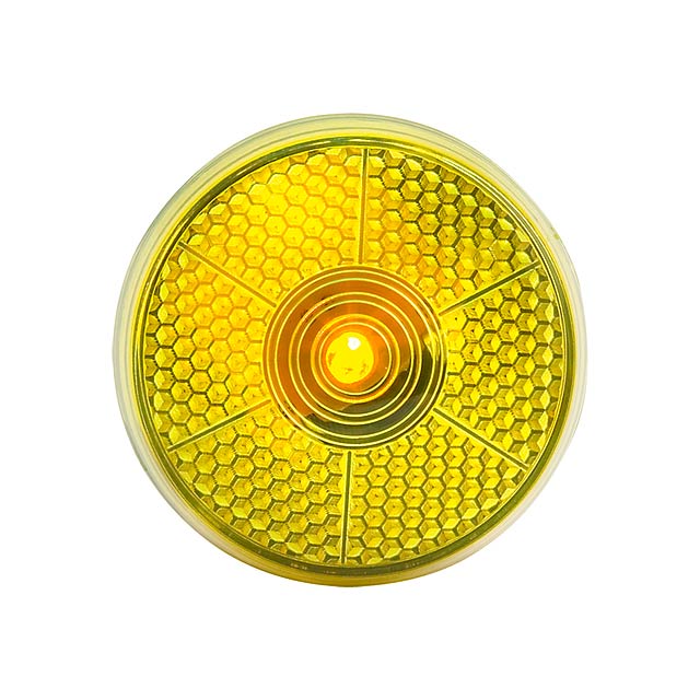 Flash reflexní svítilna s klipem - žlutá