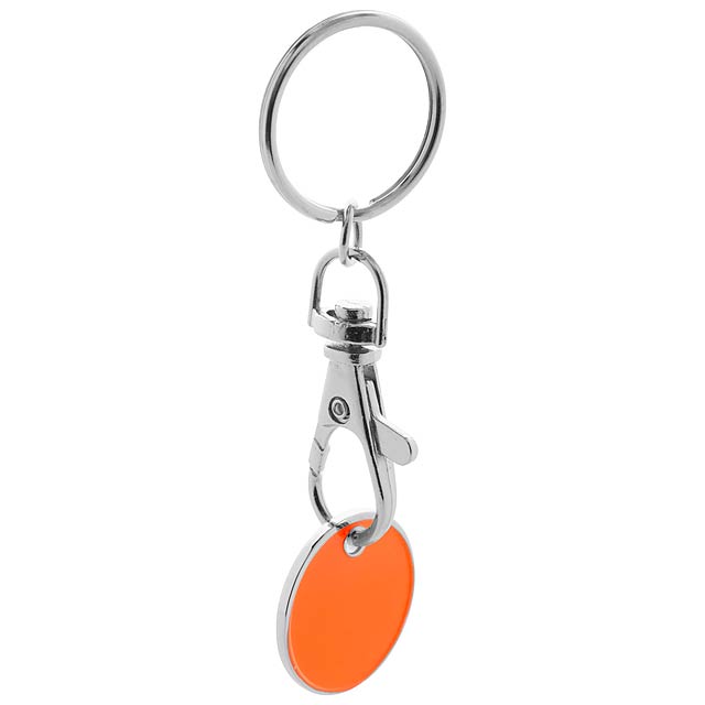 Euromarket přívěšek na klíče se žetonem - oranžová