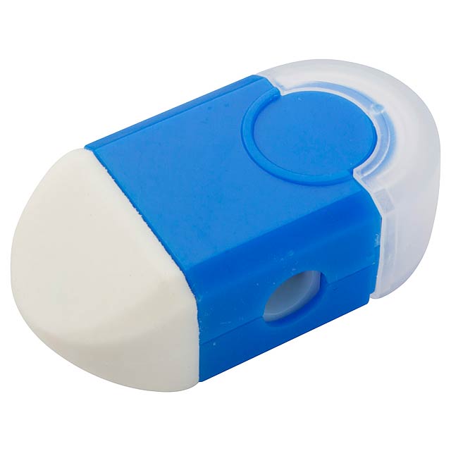 Eraser and sharpener - blue