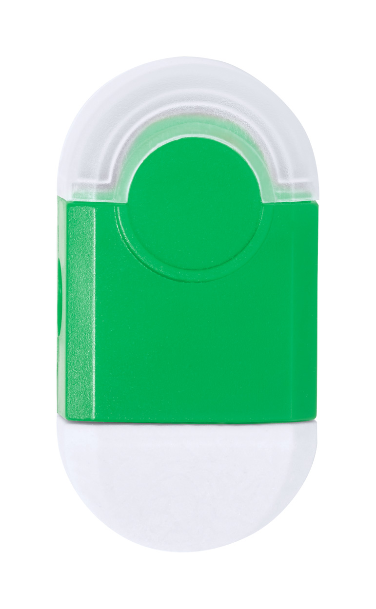 Cafey eraser and sharpener - green