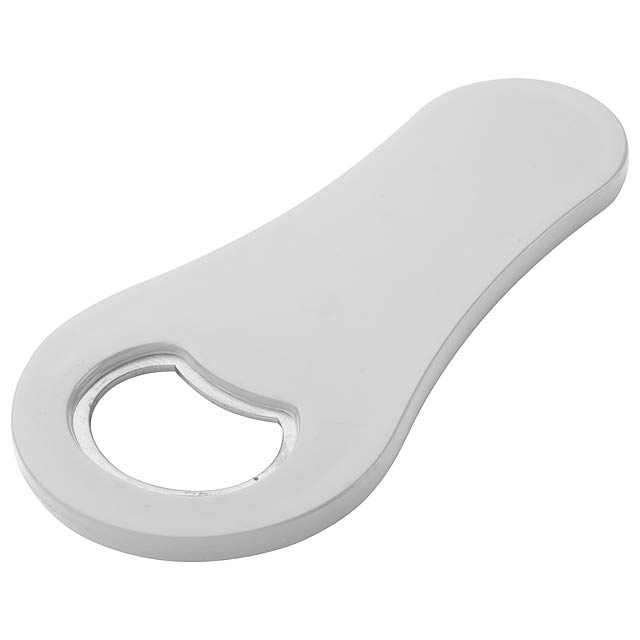 Bottle opener with magnet - white