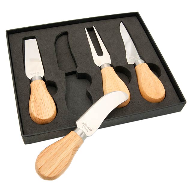Koet sýrový set nožů - drevo