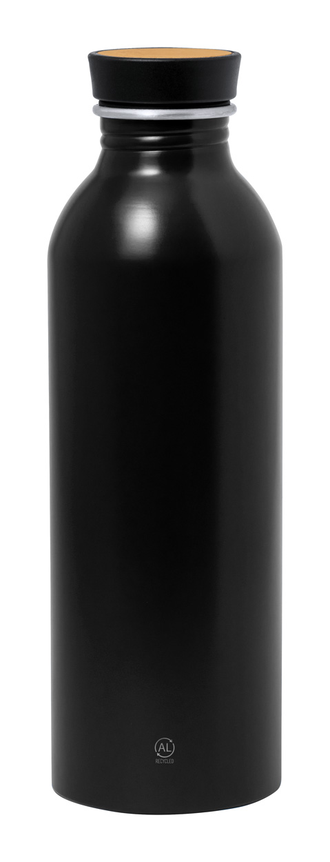 Claud recycled aluminum bottle - schwarz