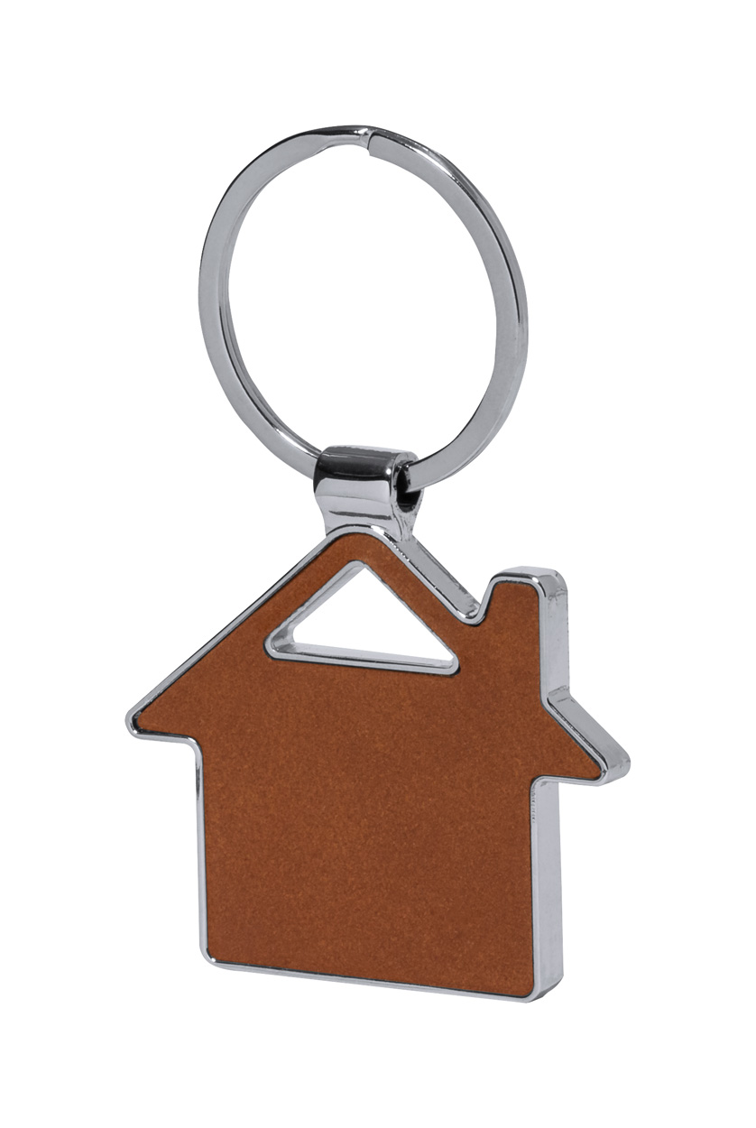 Fostel key chain, house - Bräune