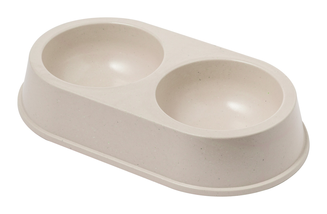 Tremony double dog bowl - Beige