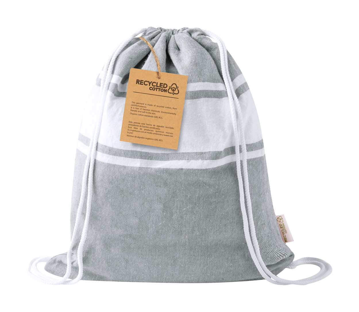 Carey Beach Towel and Drawstring Bag AP733854 77 grey Promotional Items Promo Direct