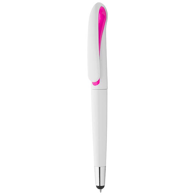 Touchpen mit Kugelschreiber  - Fuchsie