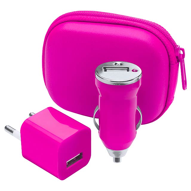 Canox - USB charger set - fuchsia