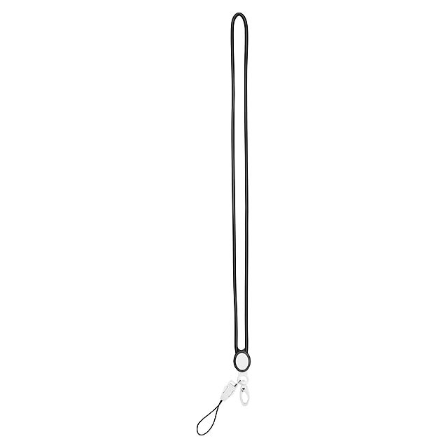 Sigex silikonový lanyard - čierna Sigex silikonový lanyard - čierna