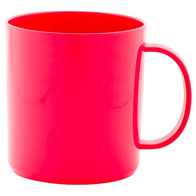 plastic mug - red