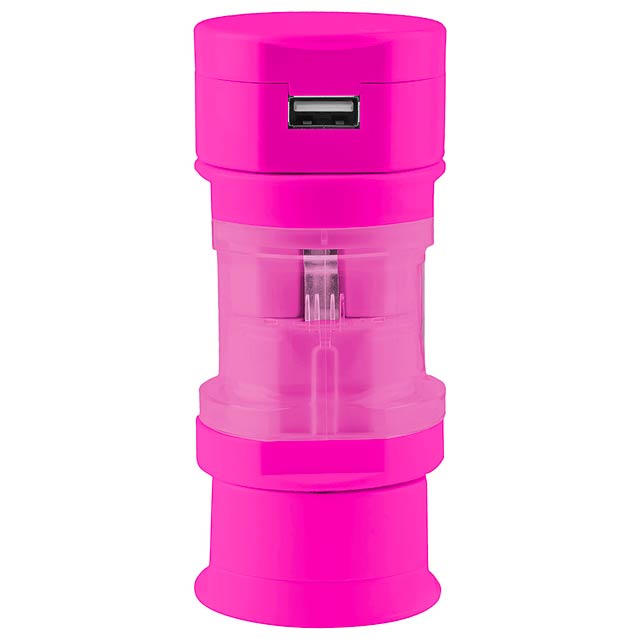 Travel Adapter - fuchsia