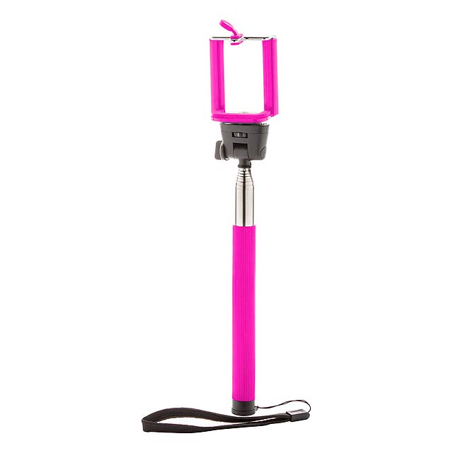 Self teleskopická tyč na selfie foto - fuchsiová (tm. ružová)