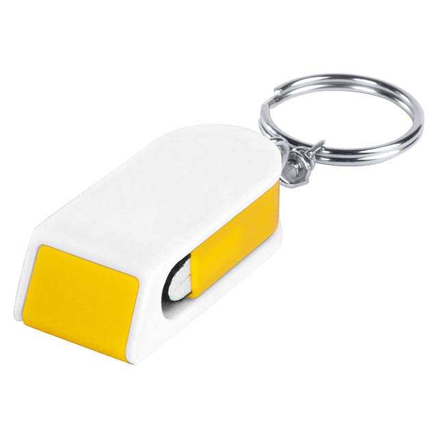 Satari stojánek na mobil s přívěškem na klíče - žlutá
