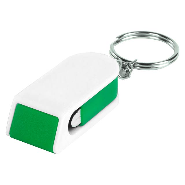 Satari stojánek na mobil s přívěškem na klíče - zelená
