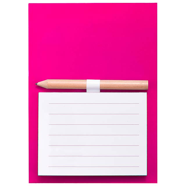 Yakari - magnetic notepad - fuchsia