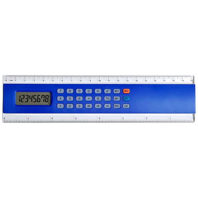 Profex kalkulačka s pravítkem - modrá