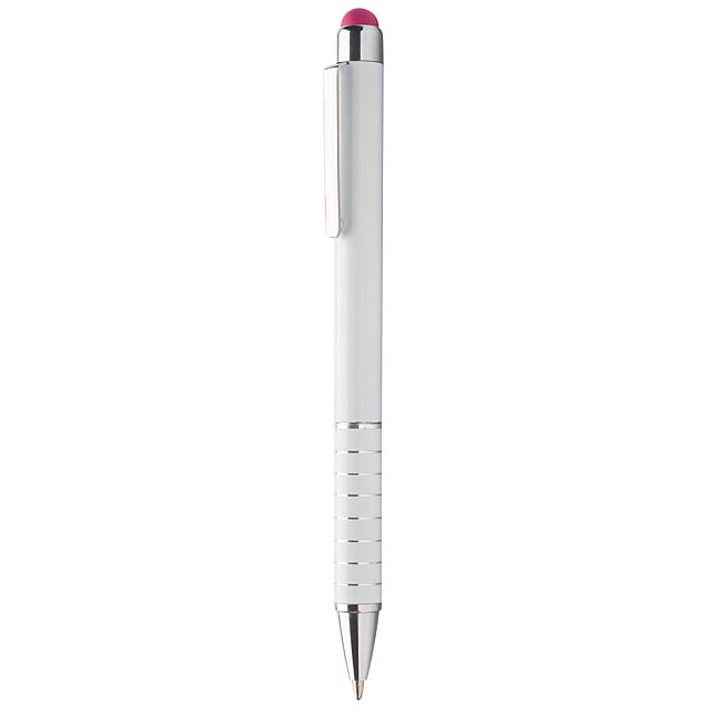 Touchpen mit Kugelschreiber  - Fuchsie