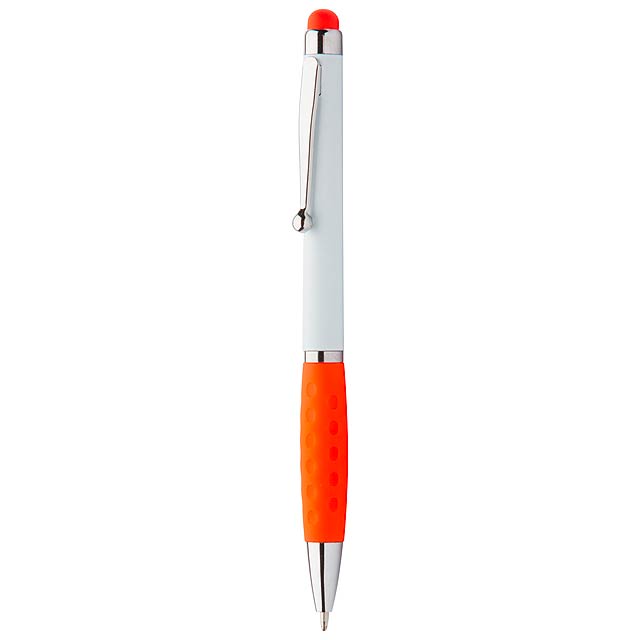 Touchpen mit Kugelschreiber  - Orange