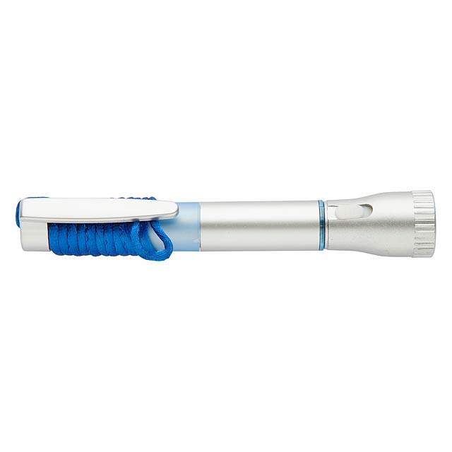 Mustap pero se svítilnou - modrá