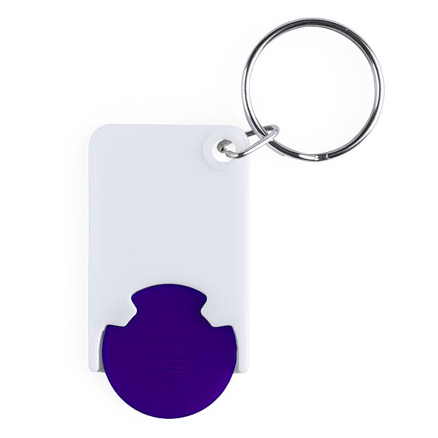 Trolley Coin Keyring - blue