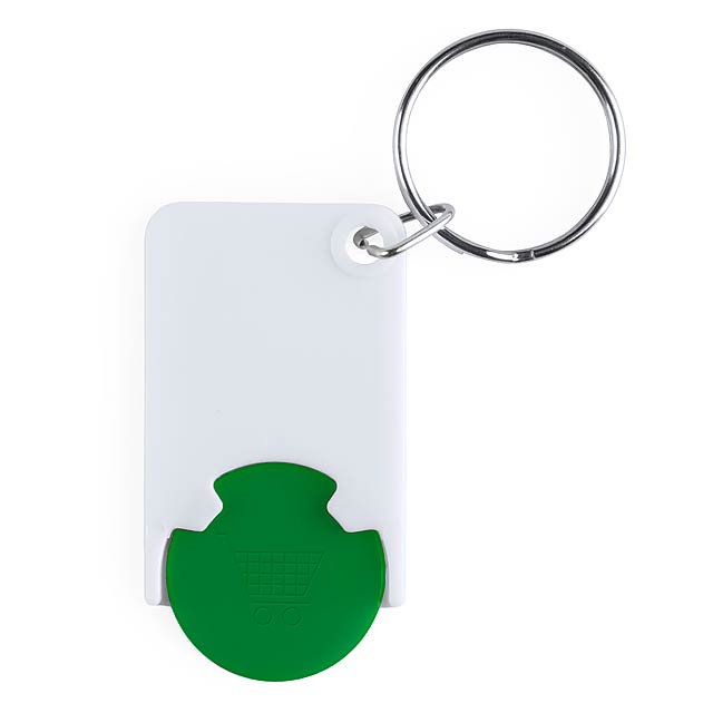 Trolley Coin Keyring - green