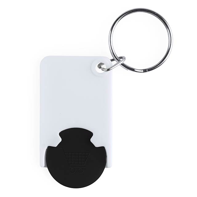 Trolley Coin Keyring - black