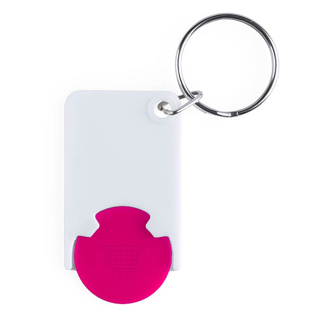 Trolley Coin Keyring - fuchsia