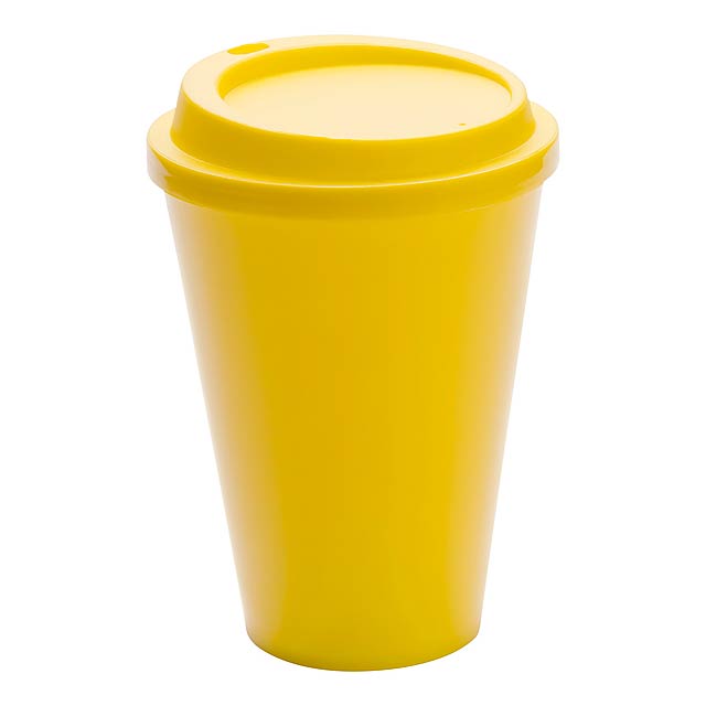 Kimstar uzavíratelný plastový pohárek - žlutá