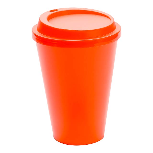 Kimstar uzavíratelný plastový pohárek - oranžová