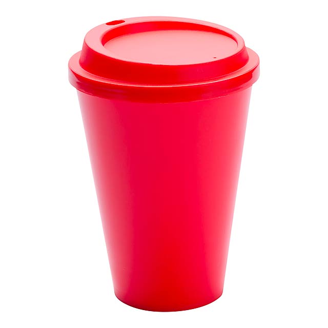 Kimstar uzavíratelný plastový pohárek - červená